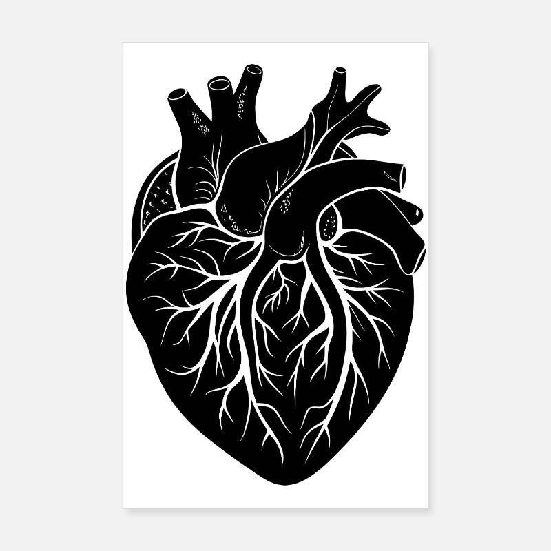 anatomisches Herz Poster 20x30 cm