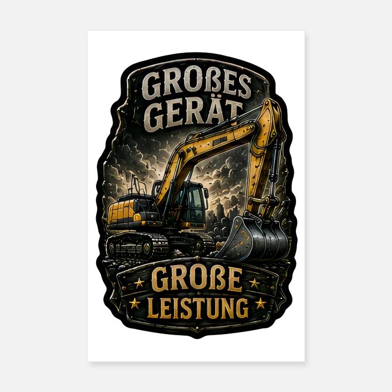Großes Gerät. Große Leistung. Poster 20x30 cm