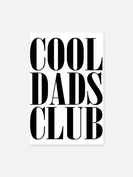Cool Dads Club Papa Vater Baby Geschenk - Poster 20x30 cm - Weiß - Vorne