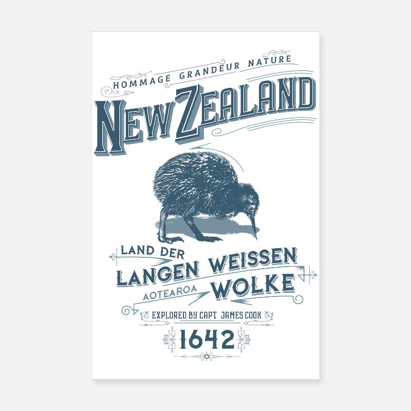 Aotearoa - Neuseeland Poster 20x30 cm