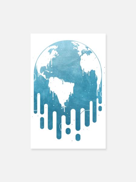 Melting - Poster 20x30 cm - Weiß - Vorne