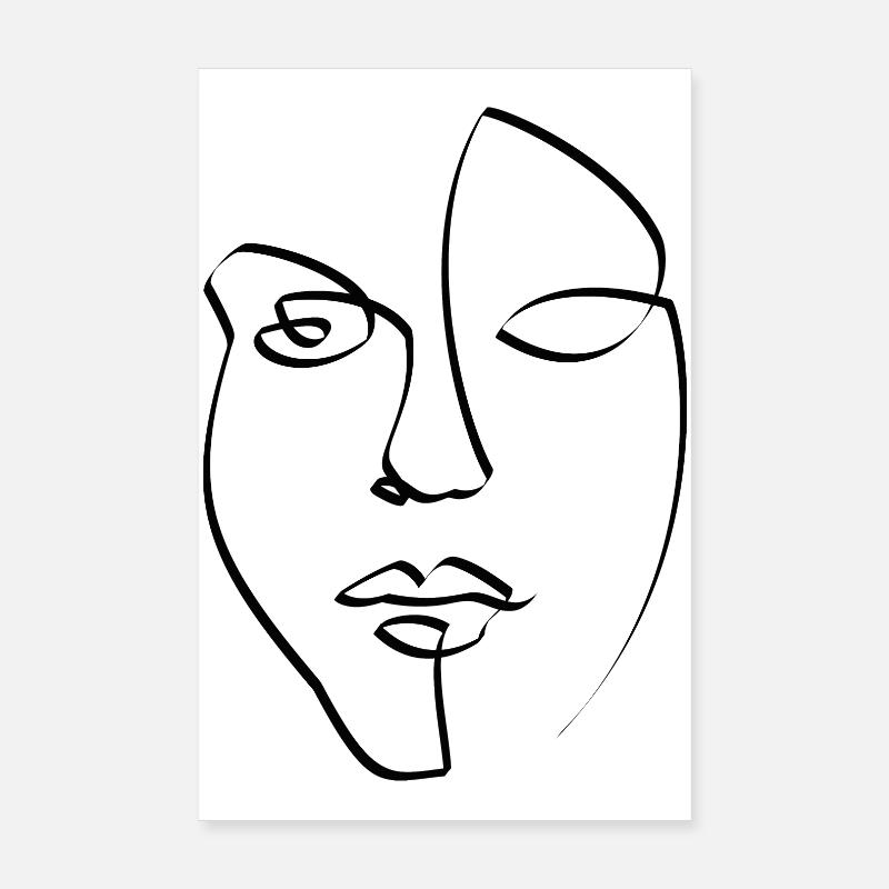 Face - Poster 8" x 12" (20x30 cm) - white