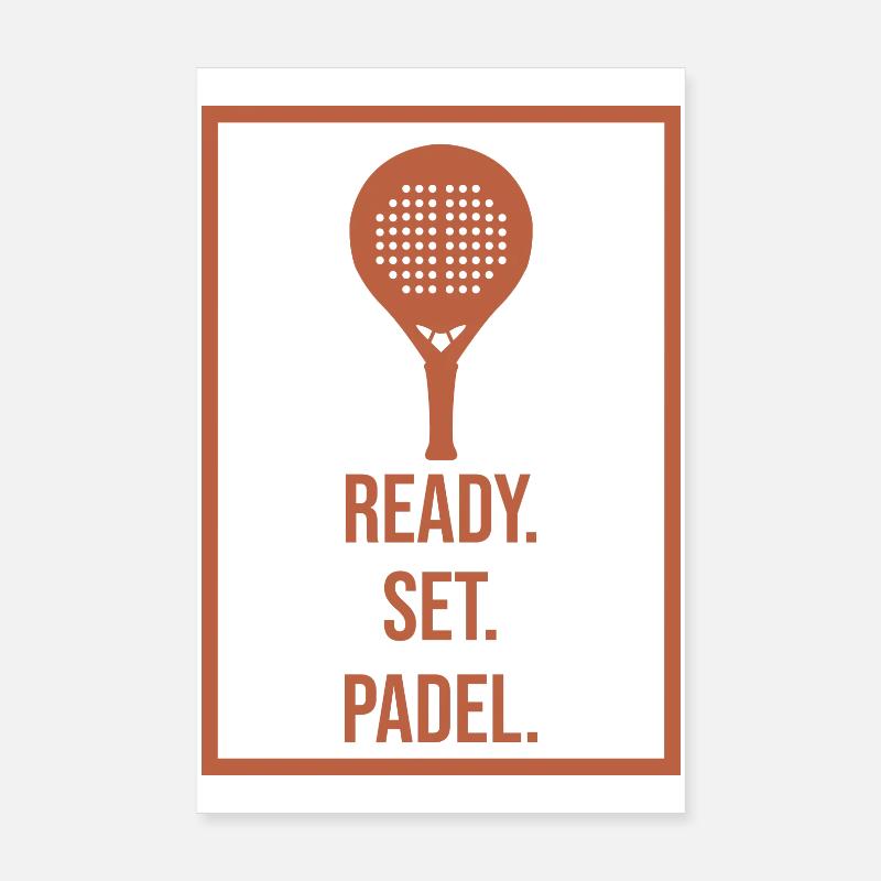 Joueur de raquette Déclaration Padel Padel Game Sport Poster 20 x 30 cm