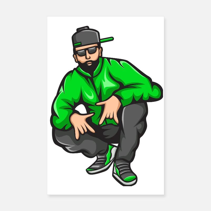 bad boy, rap, rappeur, rappeuse, big up Poster 20 x 30 cm