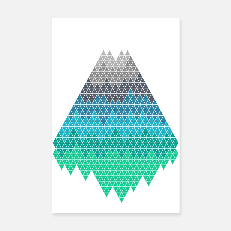 Pixel Berge Poster 20x30 cm