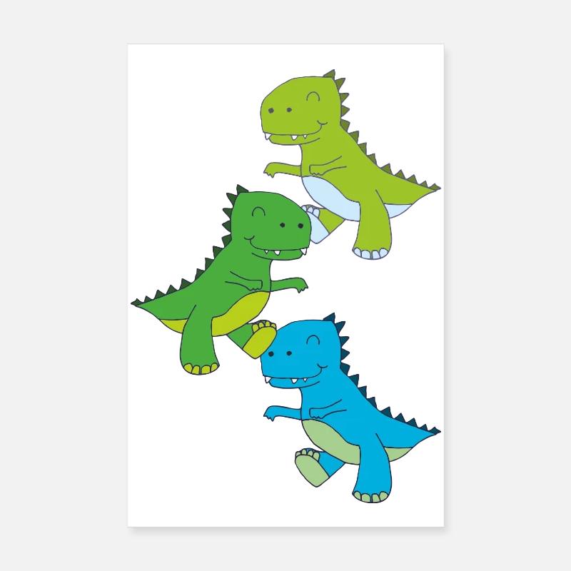 Dino Dance Poster 20 x 30 cm
