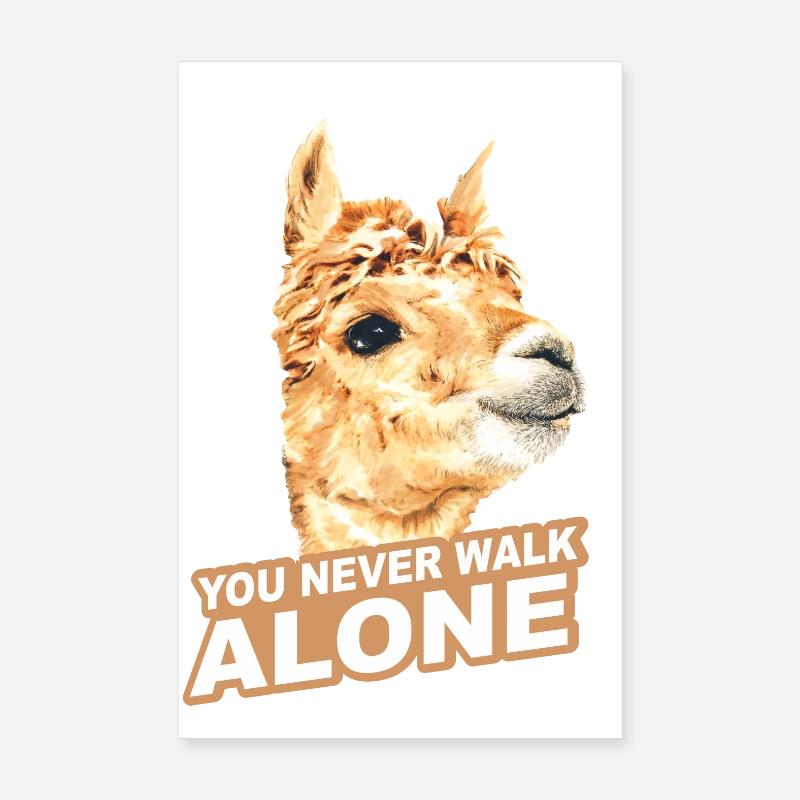 Alpaca Poster 8" x 12" (20x30 cm)