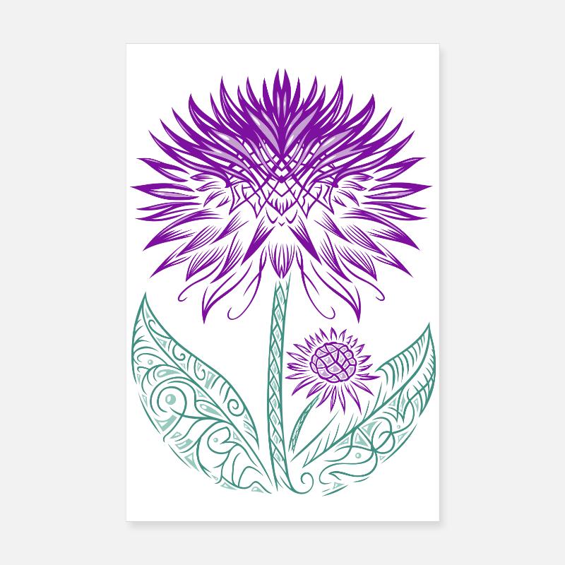 Distel lila Thistle Poster 20x30 cm