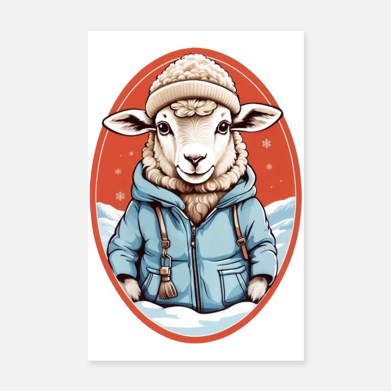 Süßes Schaf Poster 20x30 cm