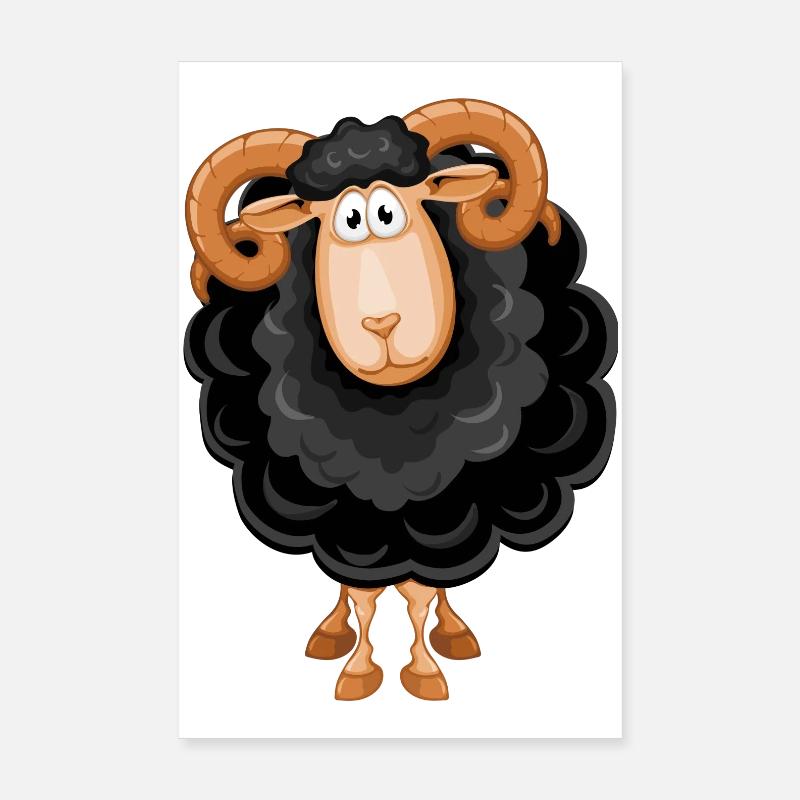 Sheep, Black Sheep, Sheep Humor Poster 8" x 12" (20x30 cm)