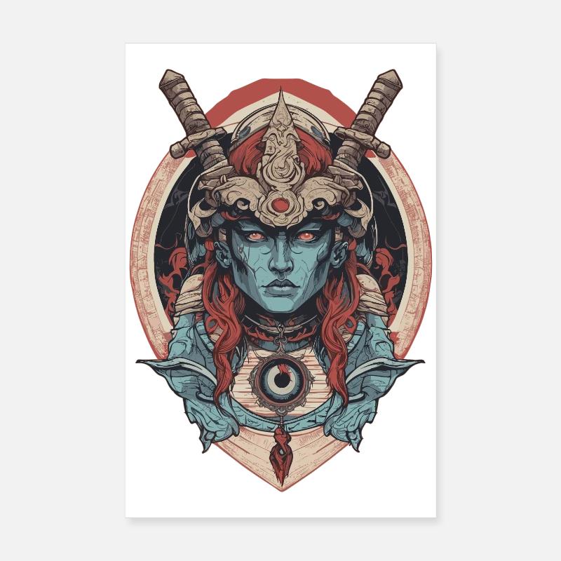 Dieu samouraï Poster 20 x 30 cm