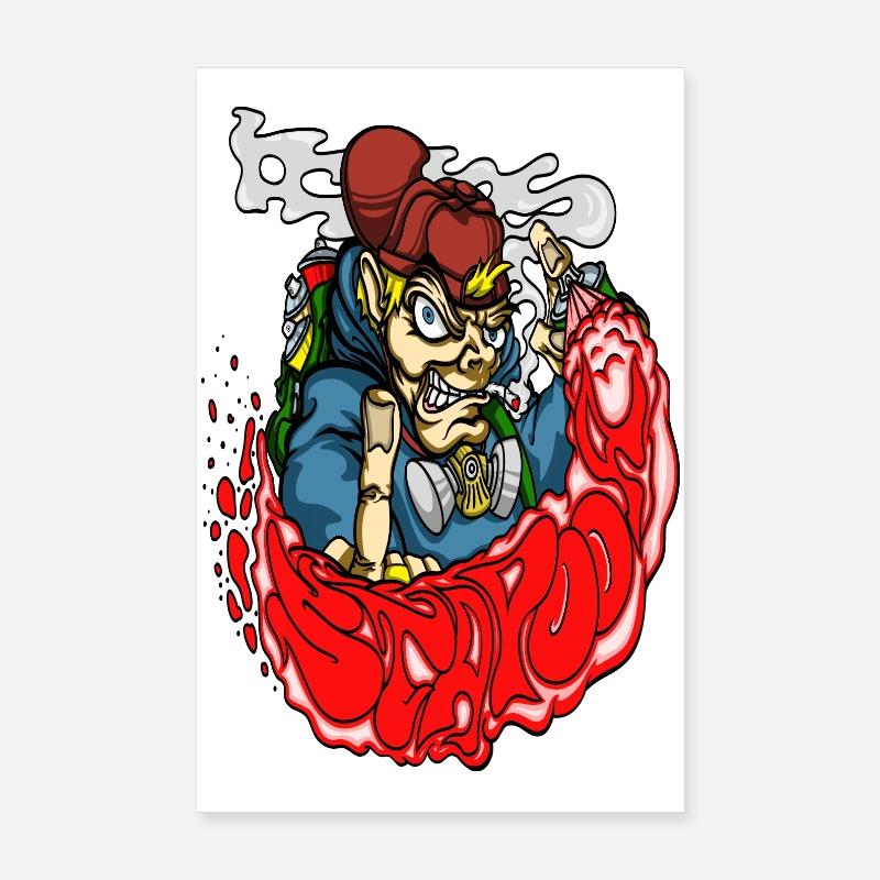 stapooa iii hip hop graffiti street art tees Poster 8" x 12" (20x30 cm)