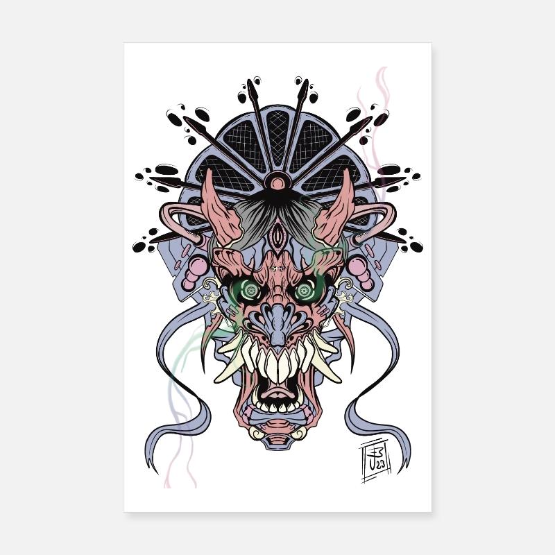 Grimace des démons Poster 20 x 30 cm