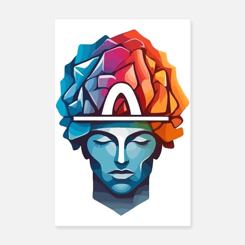 Hommes pensant Poster 20 x 30 cm