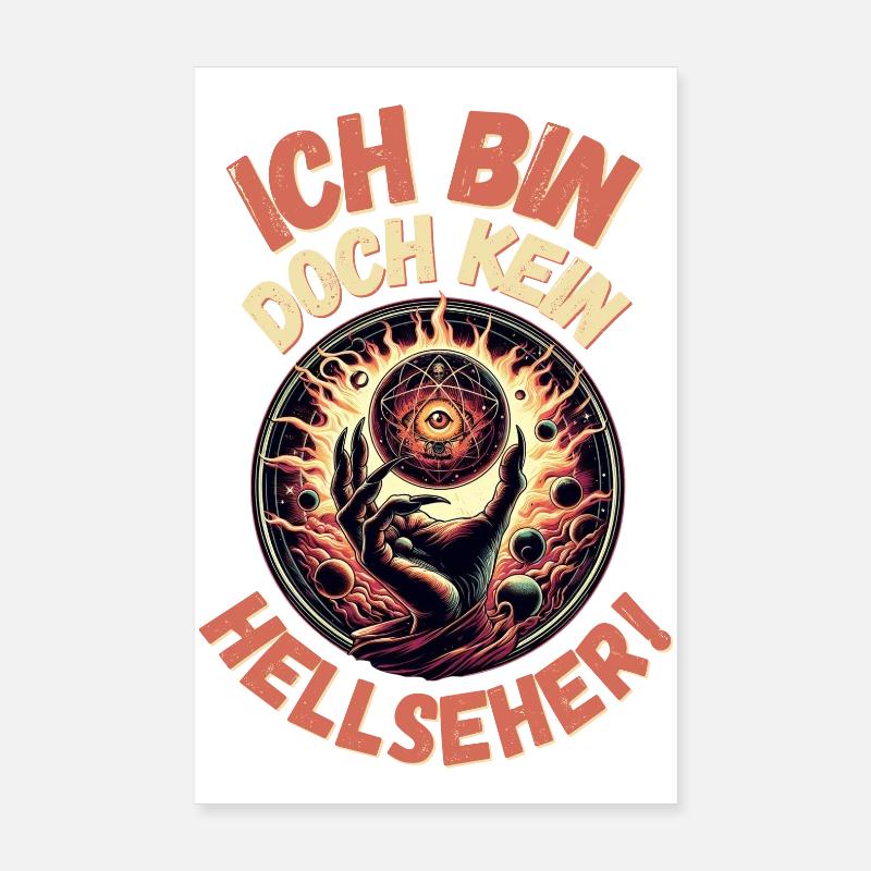 Kein Hellseher Poster 20x30 cm