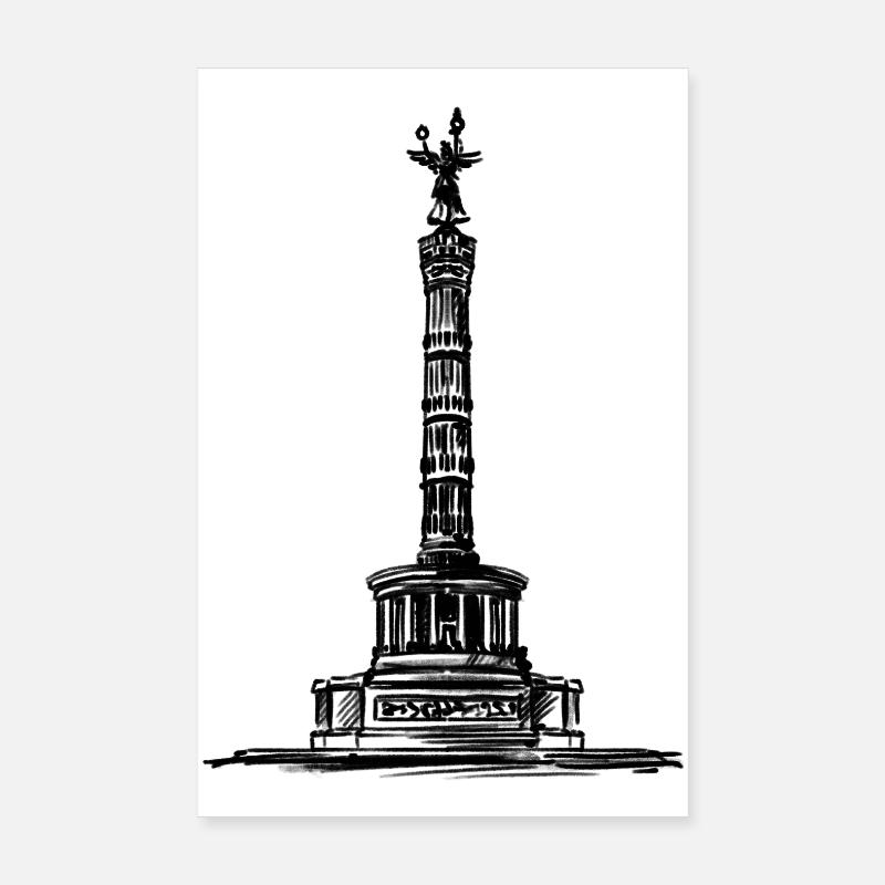 Berlin - Victory Column/Goldelse Poster 8" x 12" (20x30 cm)