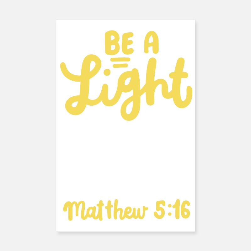 Christlich Bibelvers Motivation - Poster 20x30 cm - Weiß