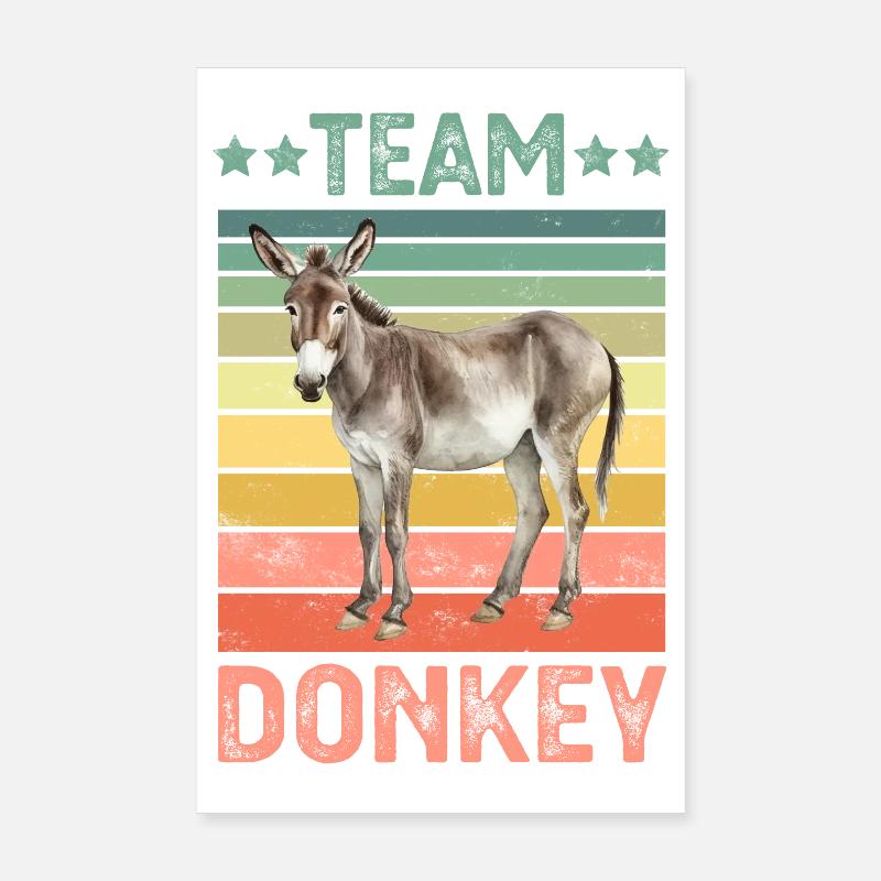 Donkey Poster 8" x 12" (20x30 cm)