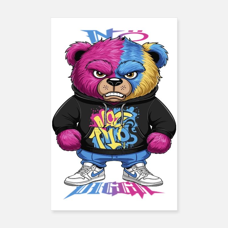 Grummelige Bär Poster 20x30 cm