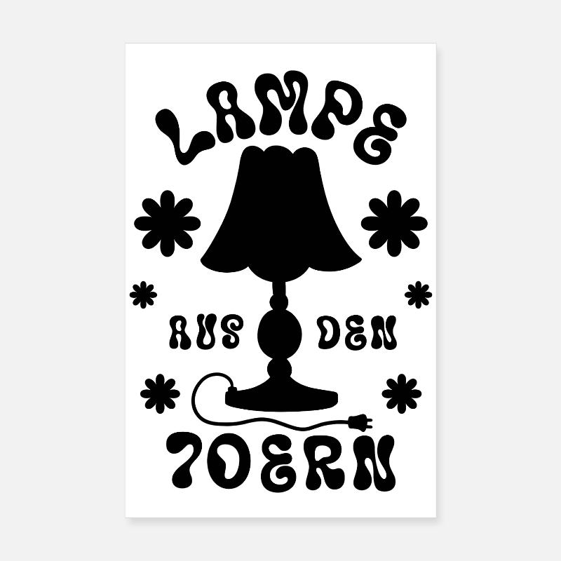 Lampe aus den 70ern Poster 20x30 cm