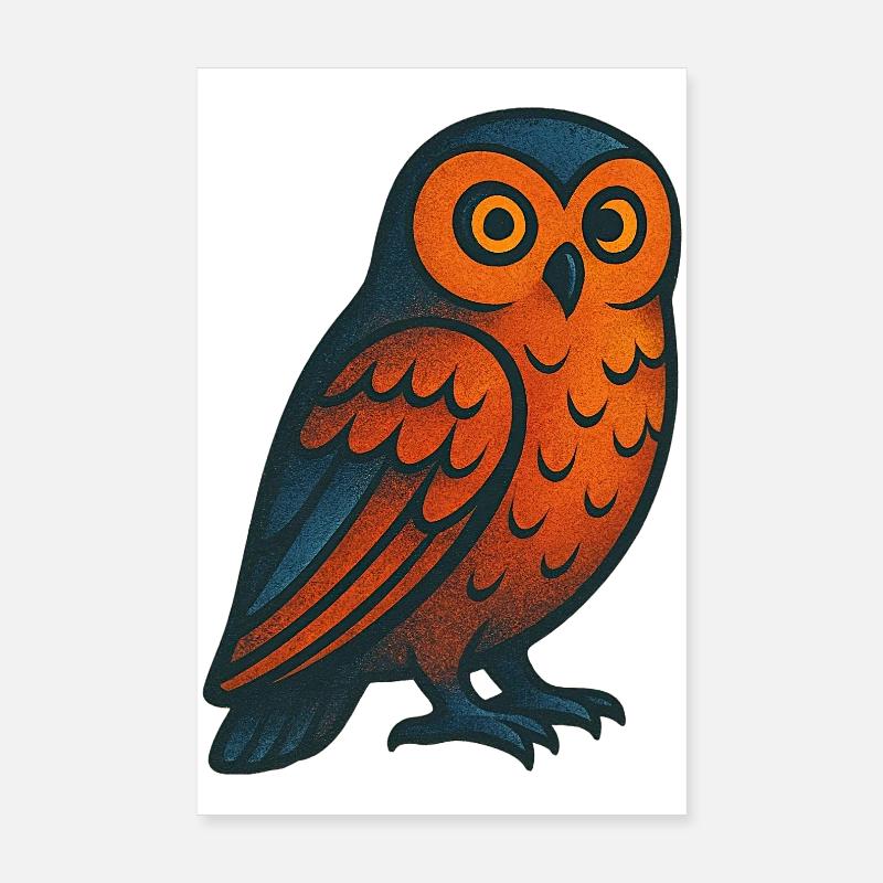 Owl with pattern Poster 8" x 12" (20x30 cm)