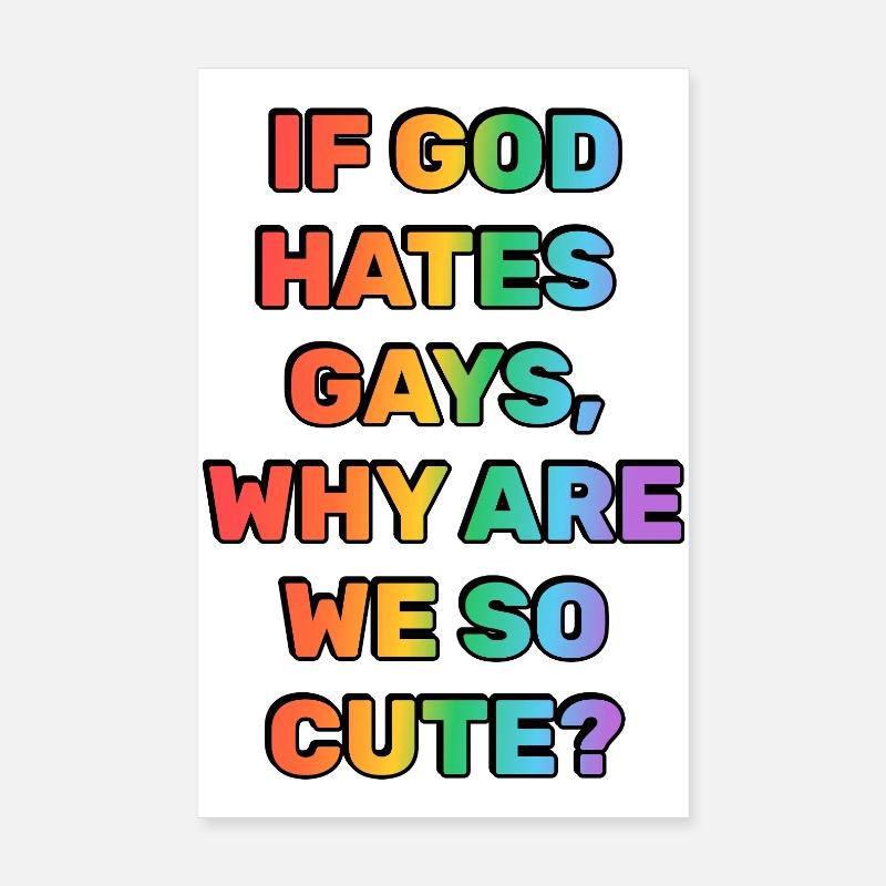 Lustiger Gay-Pride-Slogan Poster 20x30 cm