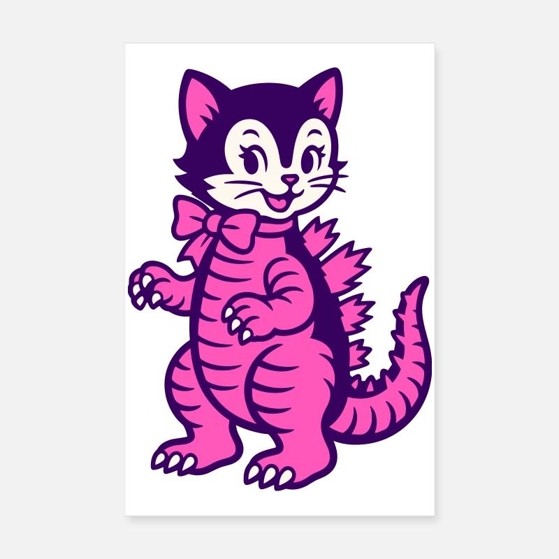 Chat monstre Poster 20 x 30 cm