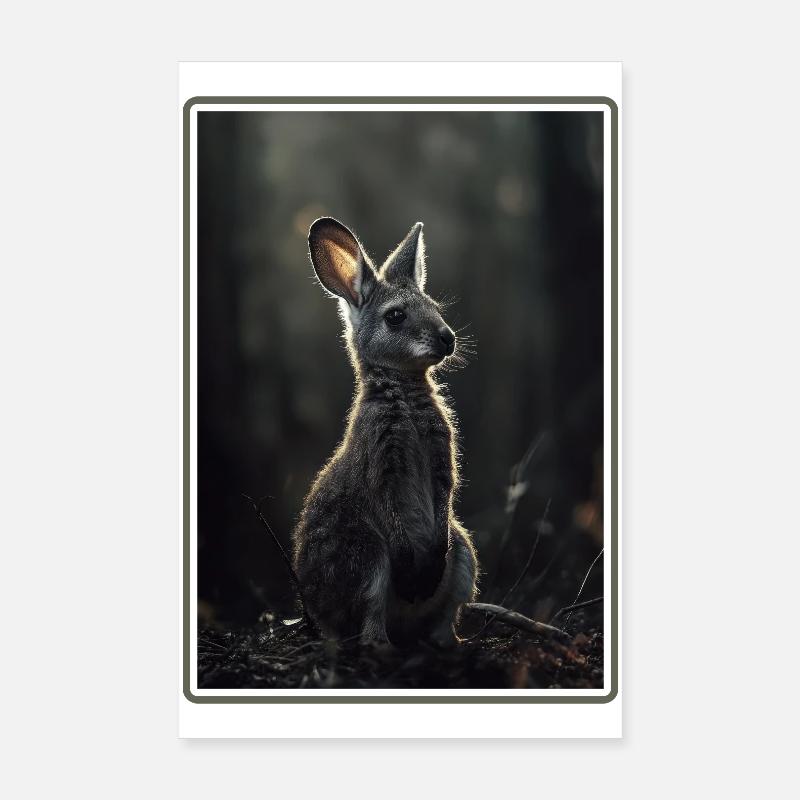 Wallabies Wallaby Poster 20 x 30 cm