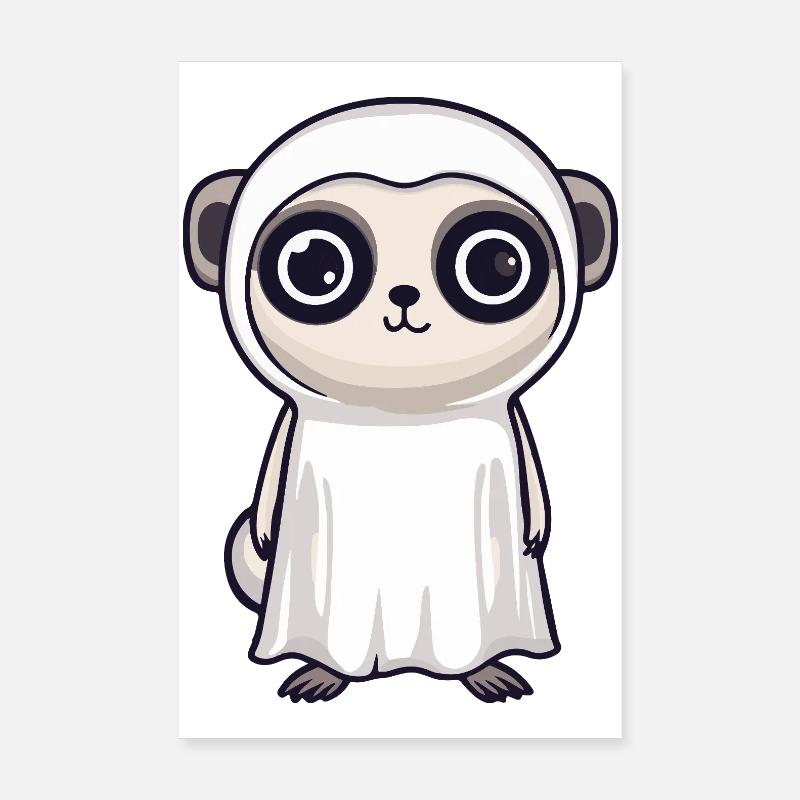 Erdmännchen Halloween Geist Poster 20x30 cm
