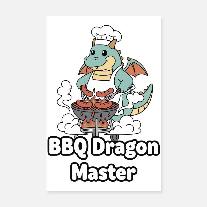 BBQ Dragon Master Poster 20 x 30 cm