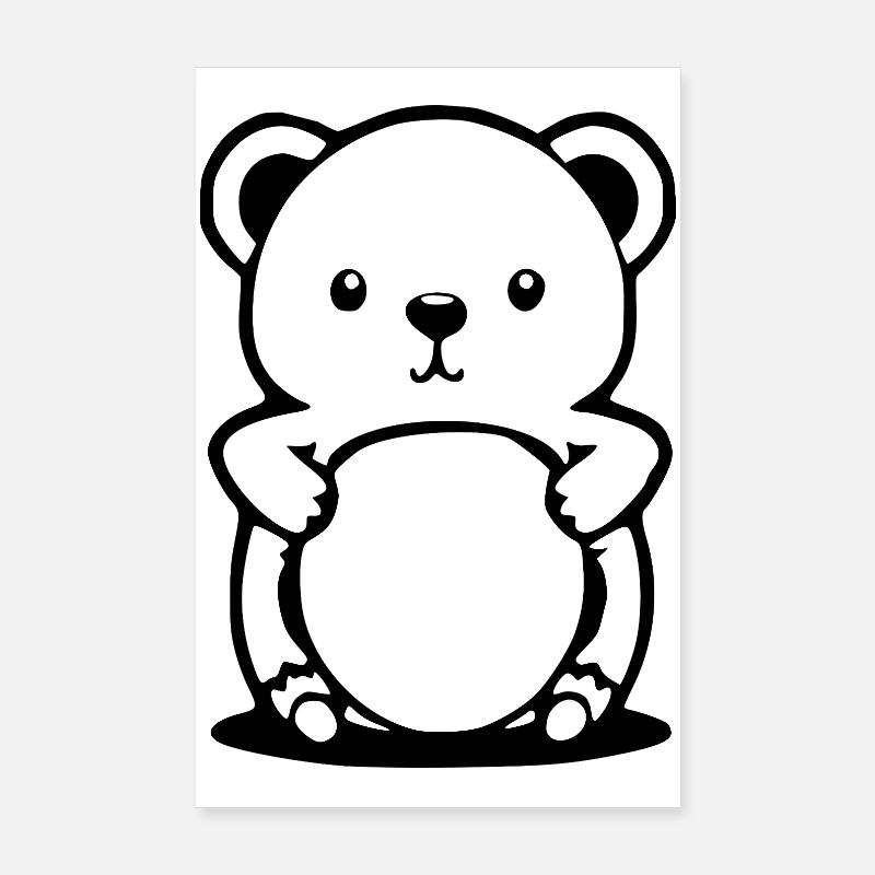 Bär Bärchen T-shirt Geschenk Poster 20x30 cm