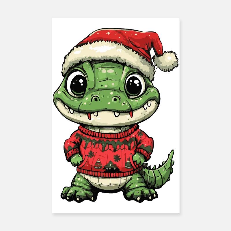 Noël de l’alligator Poster 20 x 30 cm