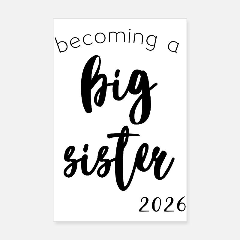 Bald große Schwester 2026 Poster 20x30 cm