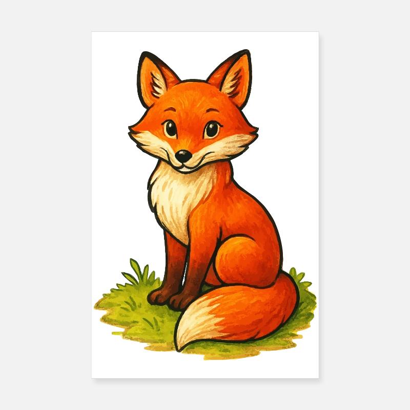 Fox Comic Poster 8" x 12" (20x30 cm)