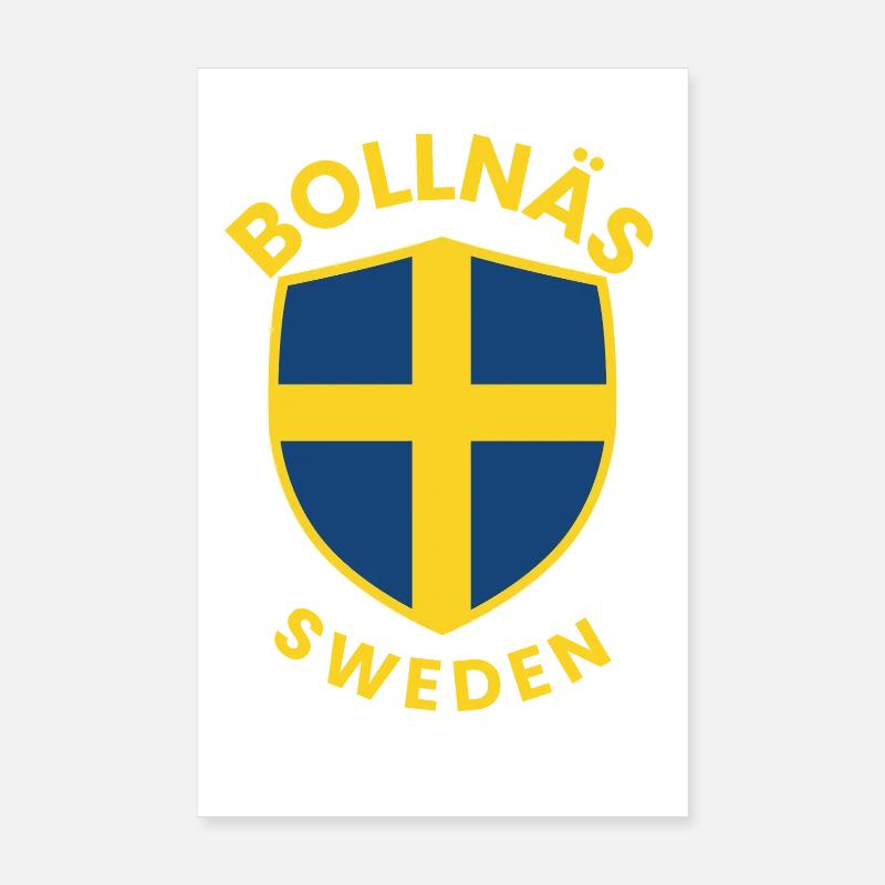 Logo du Bouclier de Suède de Bollnäs Poster 20 x 30 cm