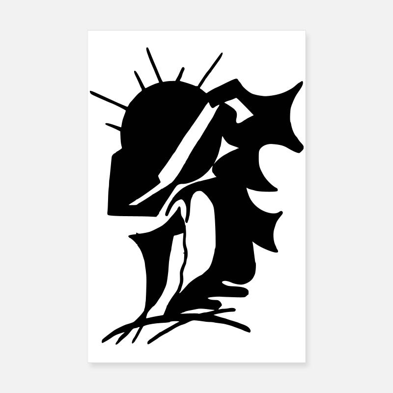 Black Silence Minimal Design Poster 8" x 12" (20x30 cm)