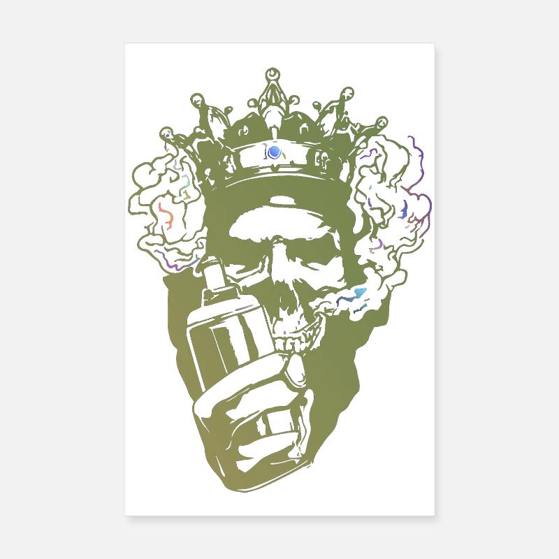 König der Bars Krone Mikro - Poster 20x30 cm - Weiß