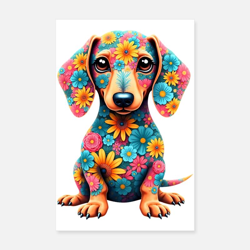Dackel Dachshund Tekel Poster 20x30 cm