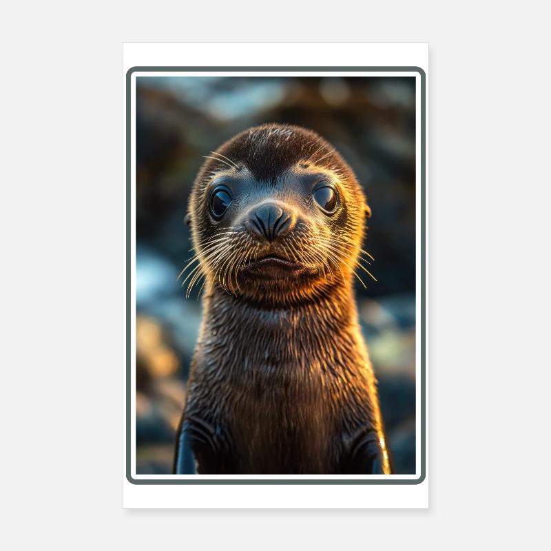 Seelöwen Seelöwe Poster 20x30 cm