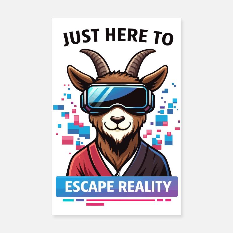 Goat VR Évasion de la réalité Poster 20 x 30 cm