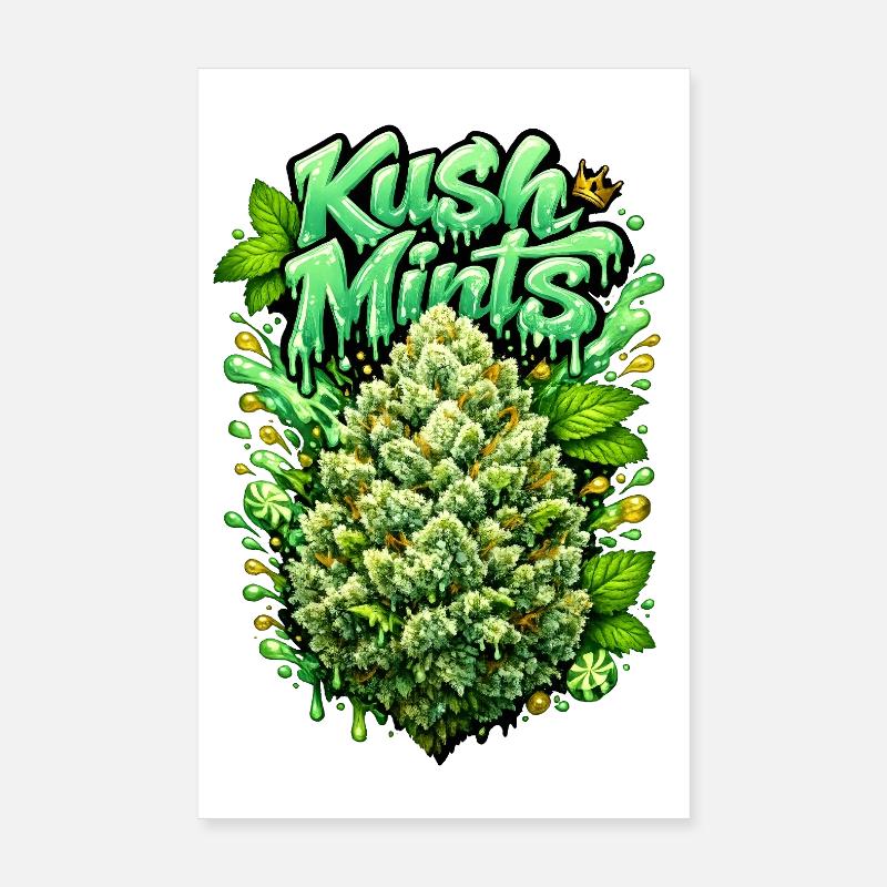 Imprimé de graffiti à la Menthe Kush Mints Poster 20 x 30 cm
