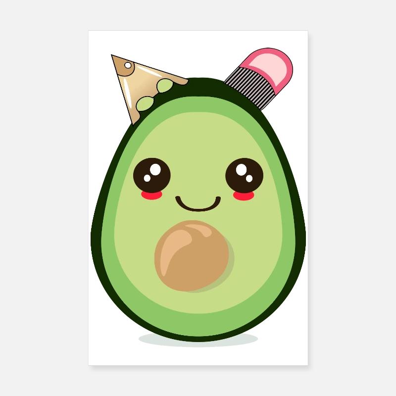 SCHULANFANG SCHULKIND AVOCADO Poster 20x30 cm