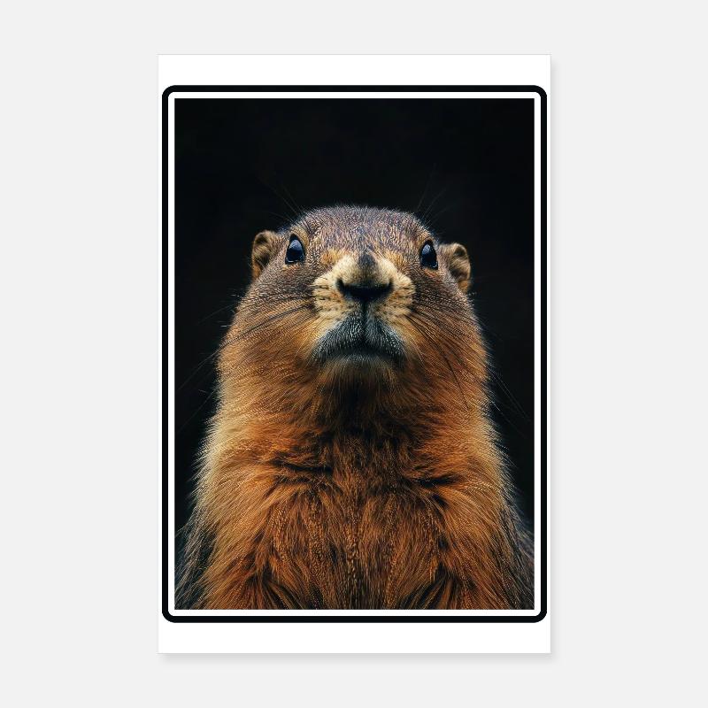 Marmottes Marmotte Poster 20 x 30 cm