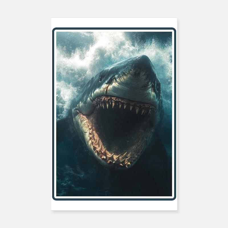 Great White Shark Great White Shark Poster 8" x 12" (20x30 cm)
