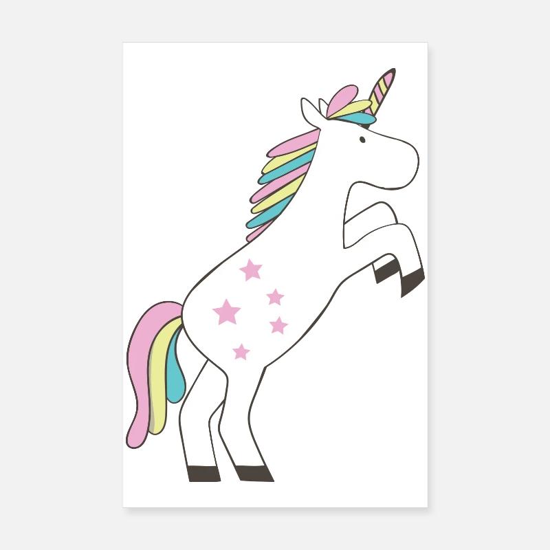 licorne Poster 20 x 30 cm