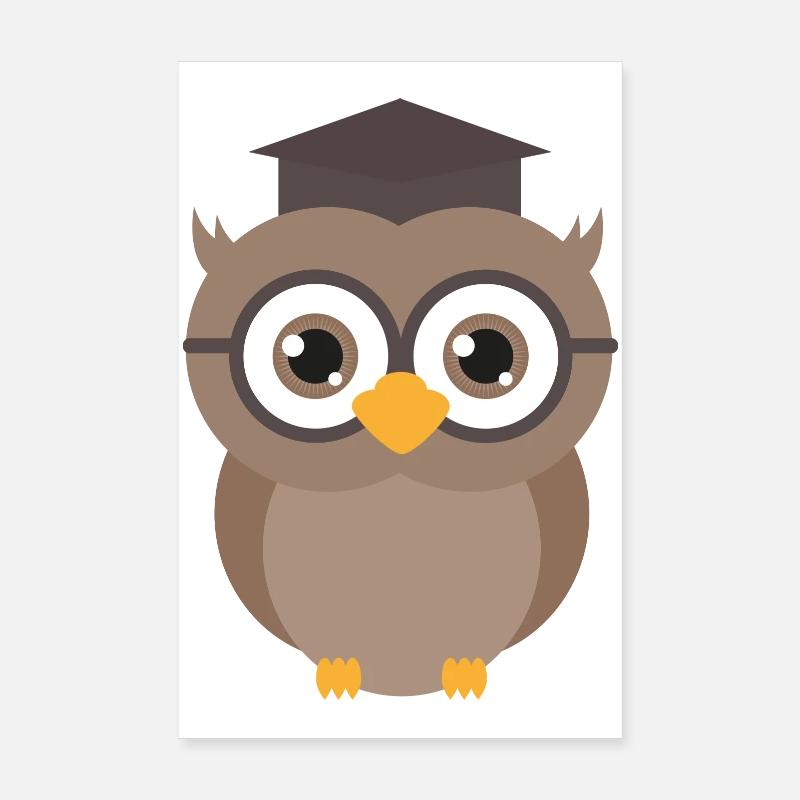Graduation Owl Poster 8" x 12" (20x30 cm)