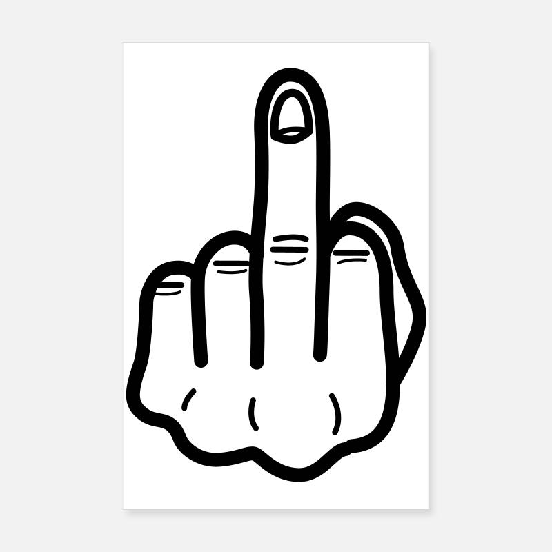 middlefinger Mittelfinger Poster 20x30 cm