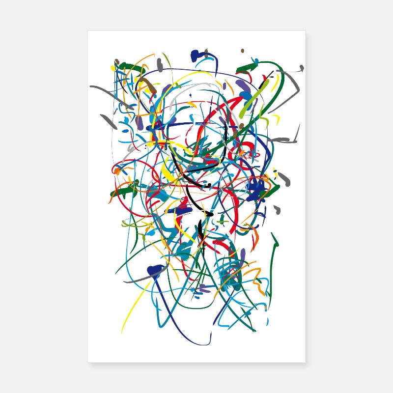 Abstrakt - Poster 20x30 cm - Weiß