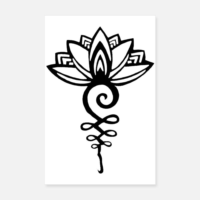 Lotus noir éternel Poster 20 x 30 cm
