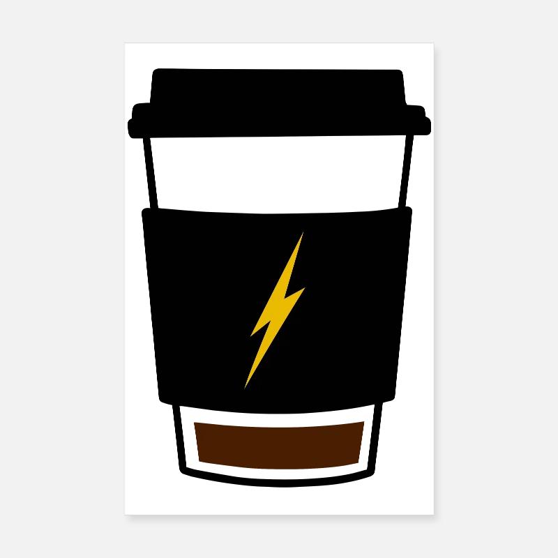 Low Battery Coffee Poster 8" x 12" (20x30 cm)